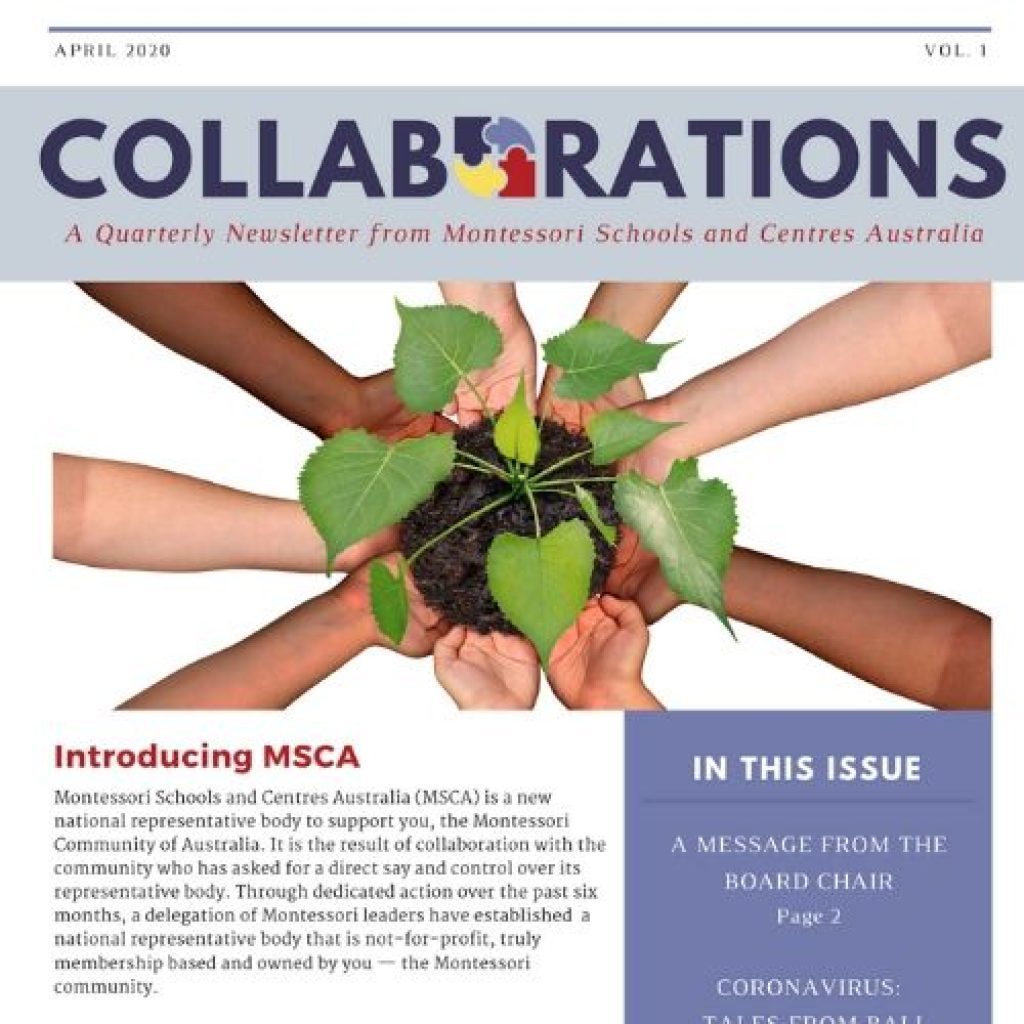 collaborations - a quarterly newsletter from montessori schools and centres Australia.