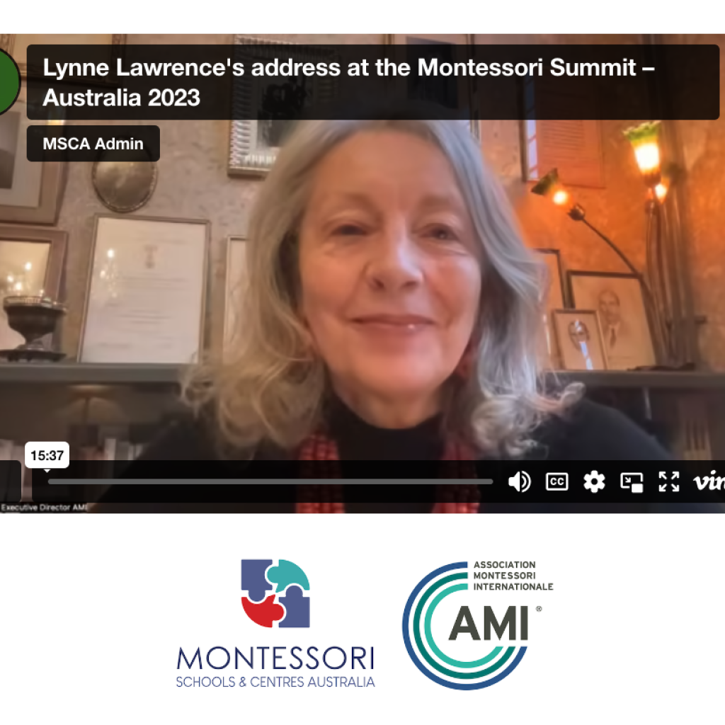 Lynne Lawrence's address at the Montessori summit - Australia 2023