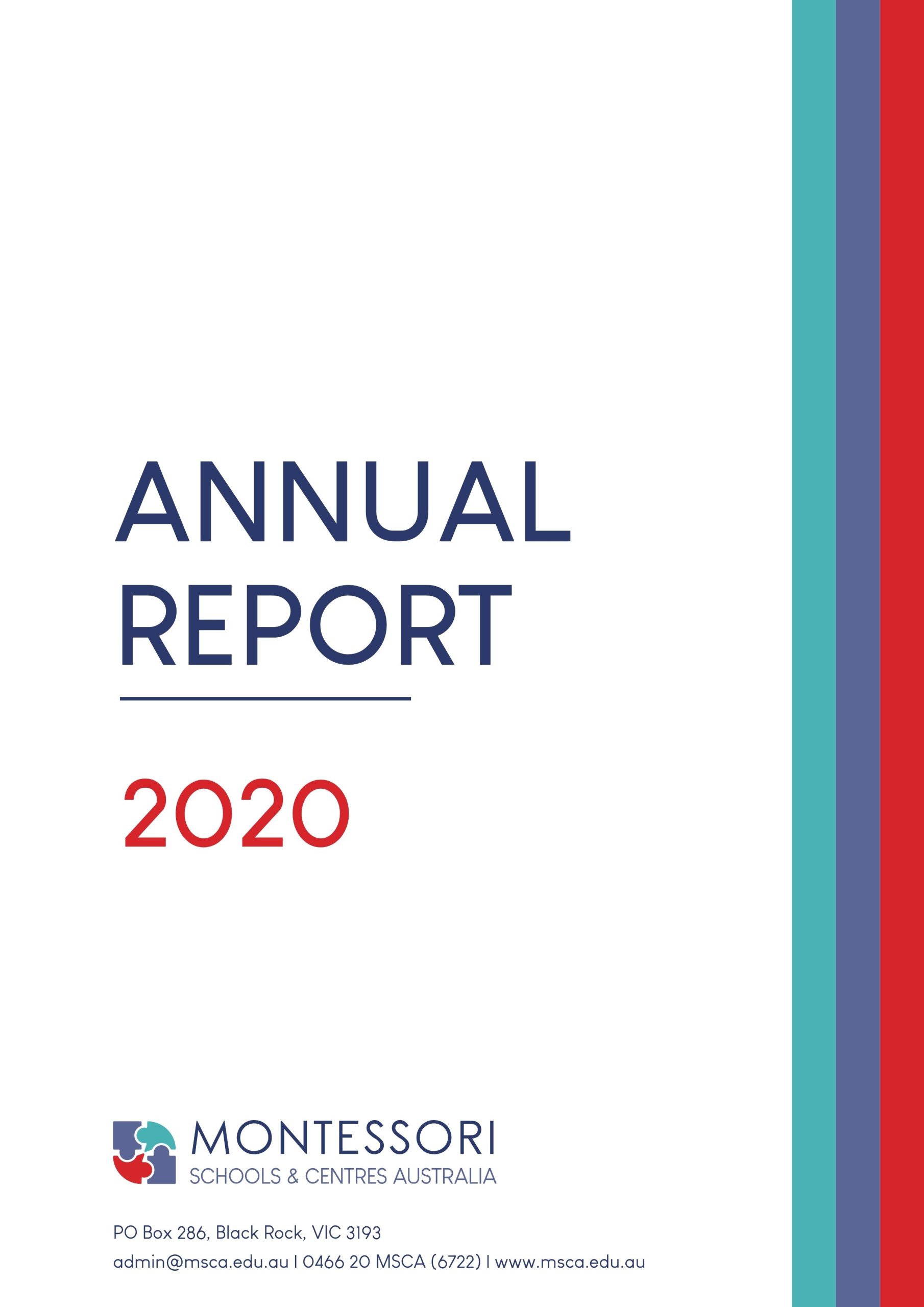 2020 MSCA Annual report cover