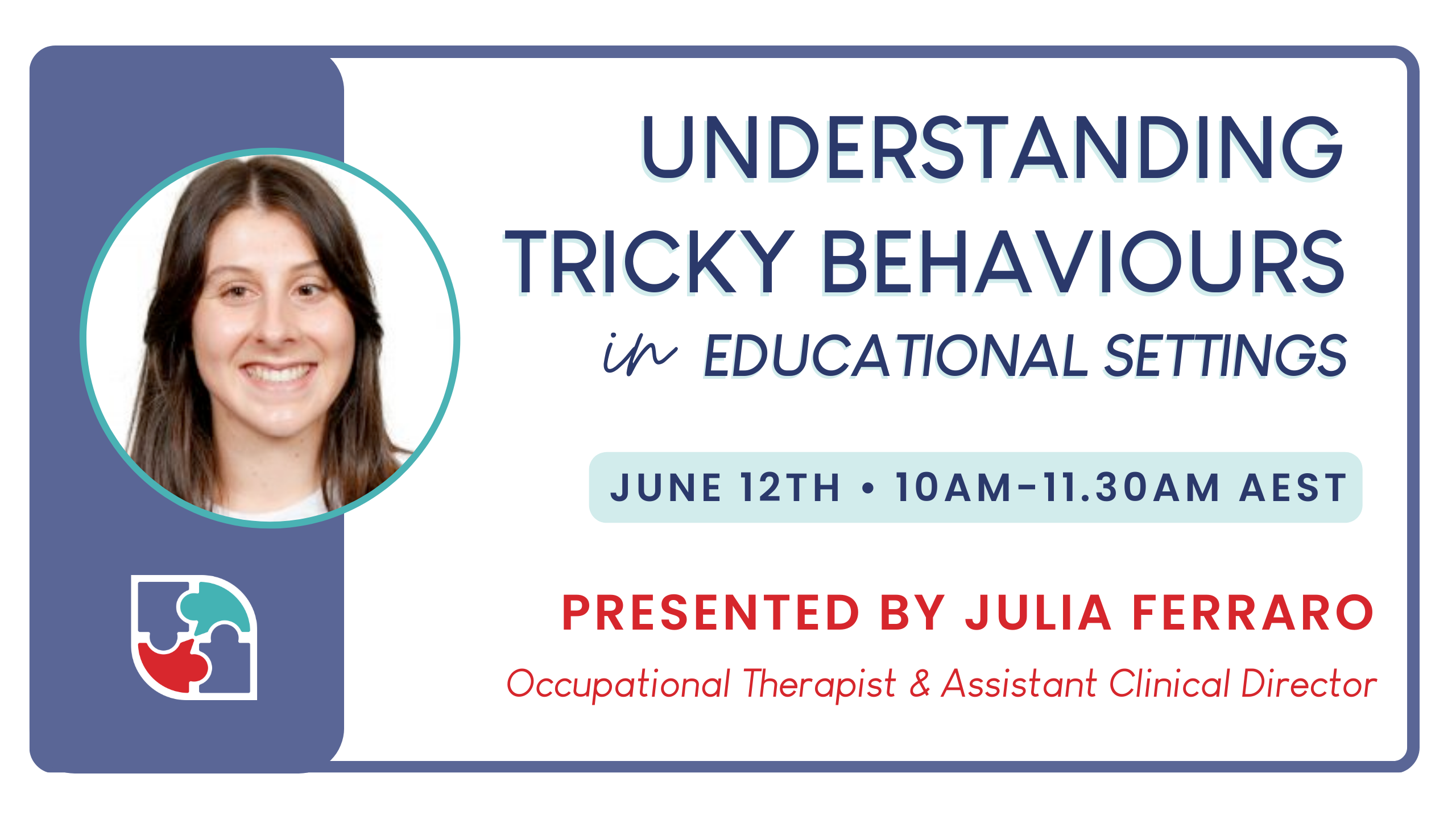 understanding tricky behaviours in educational settings presented by Julia Ferraro