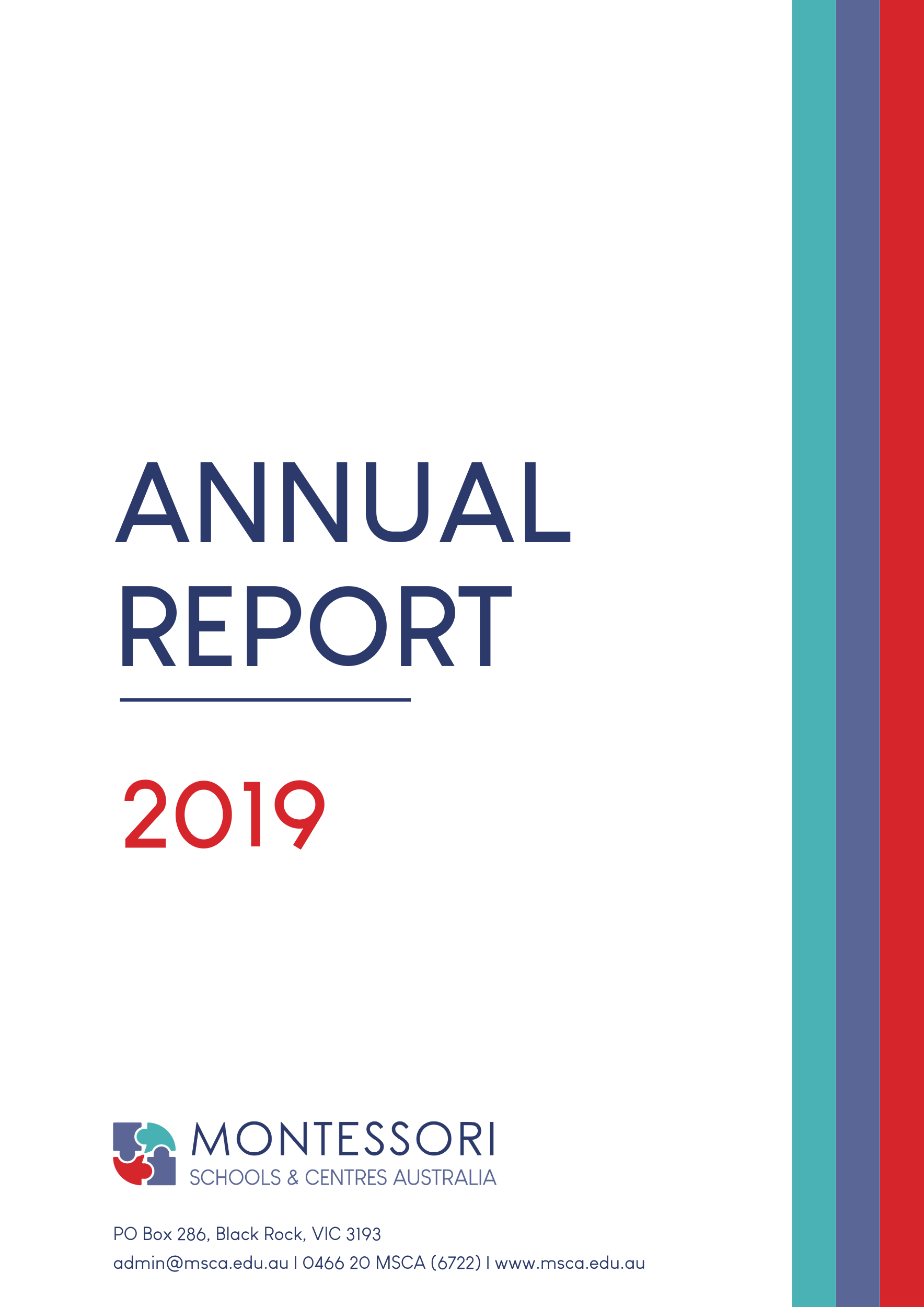 MSCA Annual report cover