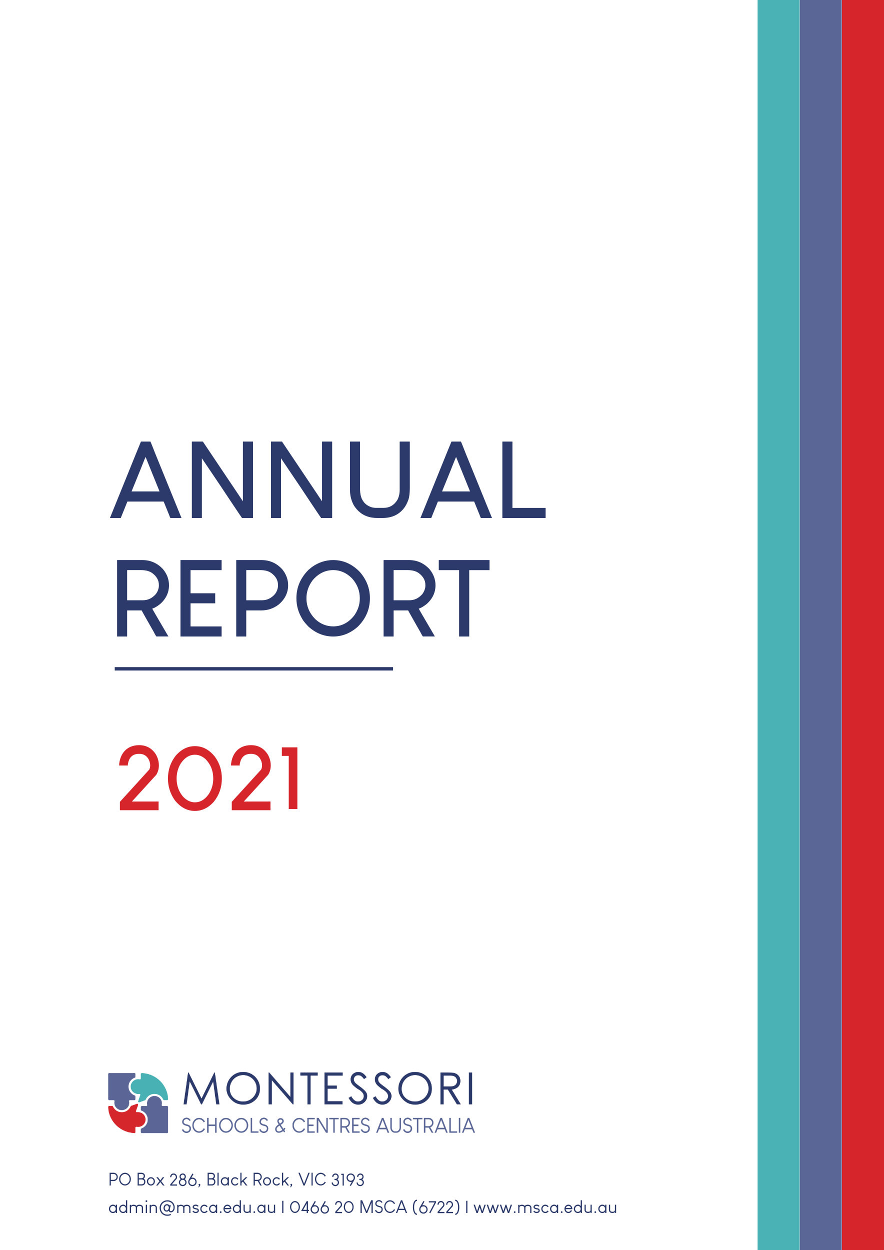 MSCA Annual report cover